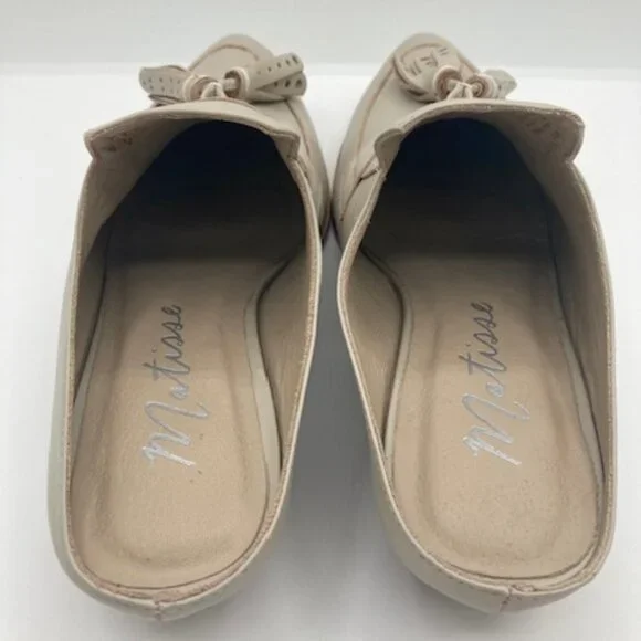 Women’s NWT MATISSE Ivory Leather Mules Shoes from Nordstrom size 7.5 - Picture 4 of 12